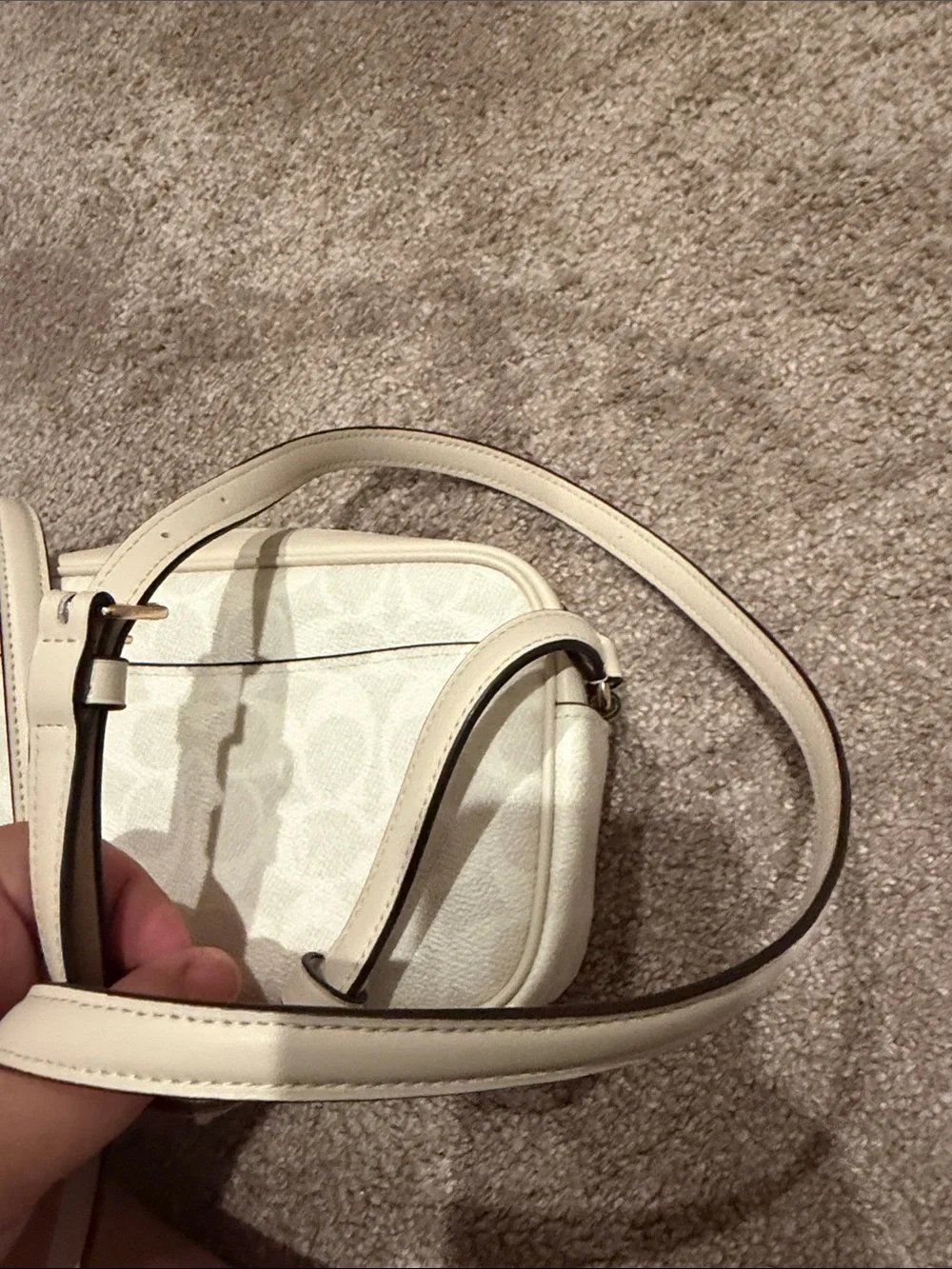 Coach Chalk Pebble Canvas Small Crossbody Bag